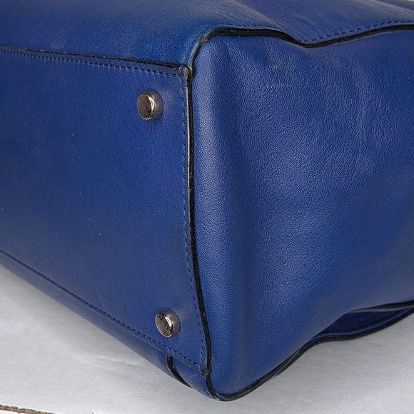 Kate Spade New York Tote Hampton Road Davis Blue Smooth Leather Turn Lock Large - Picture 12 of 16